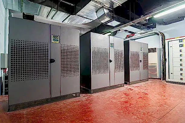 UPS power panels in the room